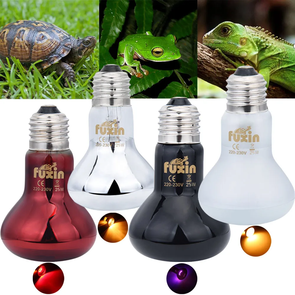 

Pet Heating Lamp UVA Day Night Amphibian Amphibian Snake Lamp Heat Reptile Bulb Light 25W 50W 75W 100W AC220-240V