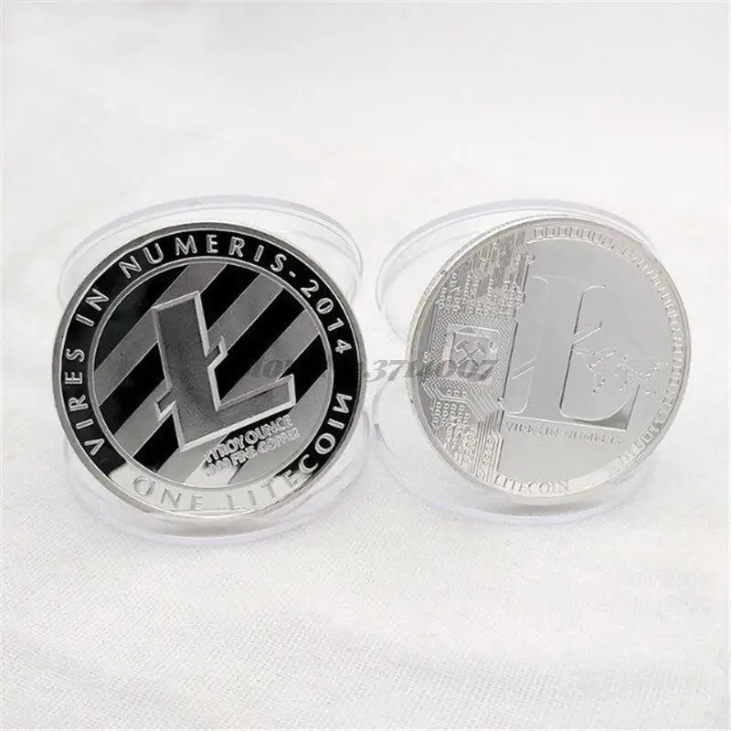 1 OZ Pure .999 Silver Plated 25 LTC Litecoin Vires Bitcoins Casascius Bit Coin BTC New Year Gift Non-currency Coins