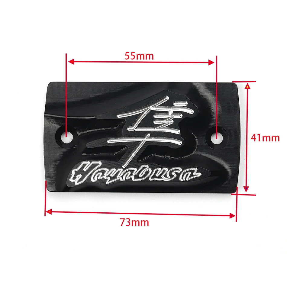 For SUZUKI GSX1300R HAYABUSA 1999-2018 Motorcycle Accessories CNC Oil Fluid Cap 3D LOGO Brake Clutch Cylinder Reservoir Cover