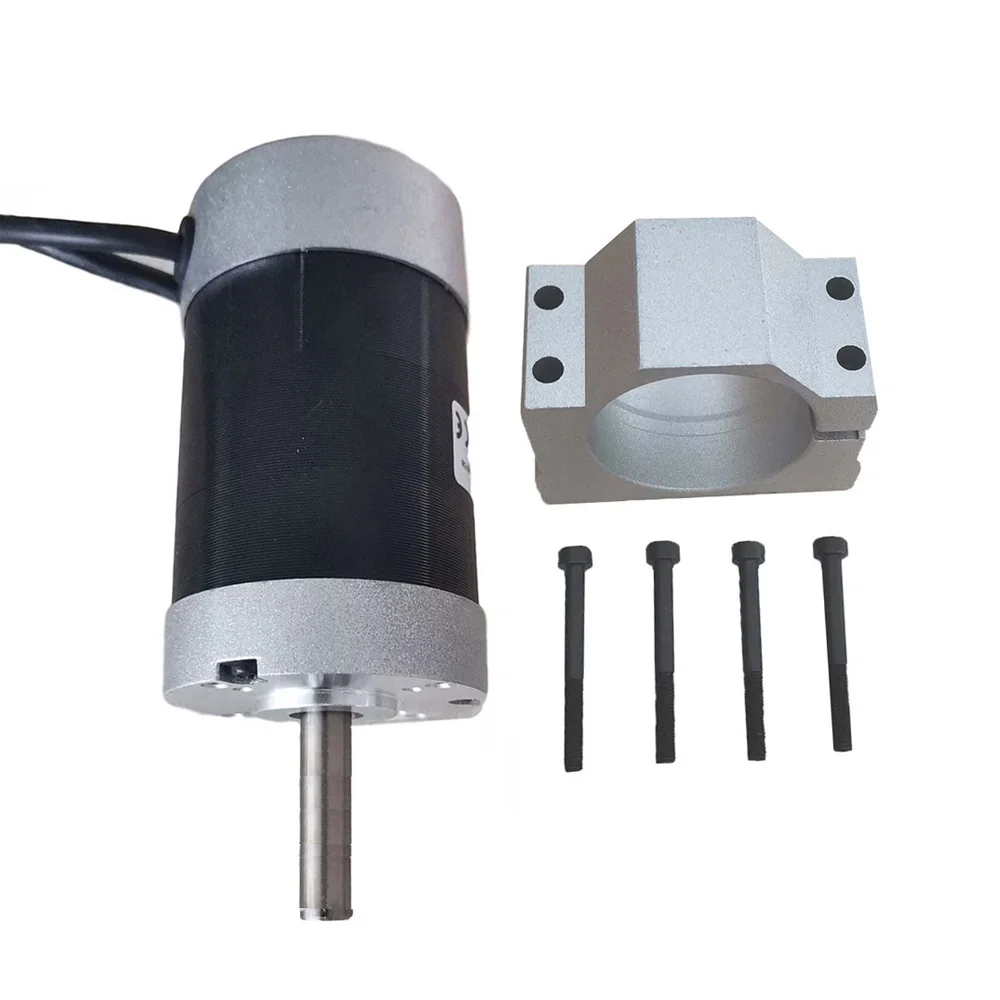 48V 200W/0.2KW /ER16 Brushless DC Spindle Motor/Optical Axis Brushless Spindle/Synchronous Wheel Brushless Spindle + 1PCS Clamp