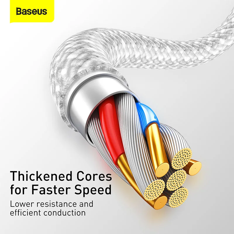 Baseus USB Cable For iPhone 13 12 11 Pro XS Max XR X 8 7 Mini 2.4A Fast Charging Data Phone Cable For iPhone 13Pro Max Wire Cord