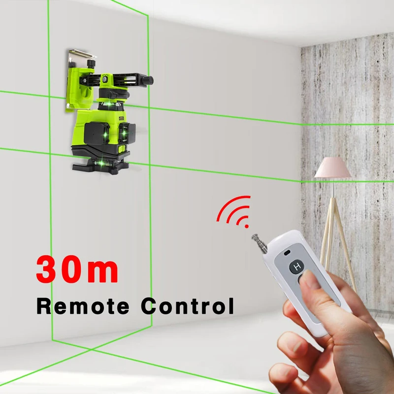 Clubiona 4D German Laser Core Floor and Ceiling Green Lines Remote control Laser Level With 5000mahs Li-ion battery