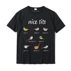 Nice-Tits Funny Bird Watching Gift Birder Men Dad Premium T-Shirt Family Tops Tees Cotton Men Top T-Shirts Family Company