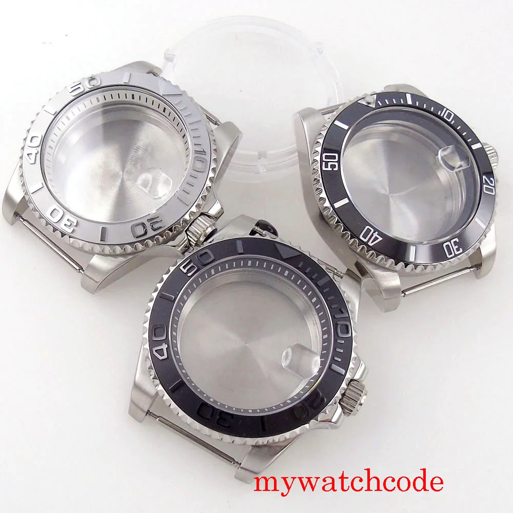 

40mm Stainless Steel Watch Case With Chapter Ring For NH35 NH36 Automatic Movement Sapphire Glass 10ATM 120 Clicks