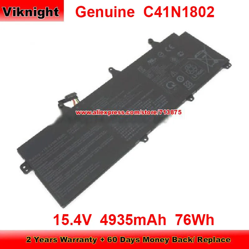 Genuine C41N1802 Battery for Asus GX701GW-DB76 gl704gv-ev016t GX701GX-EV016R GX701GWR GX701GX-XB78 gx701gx-xs76 15.4V 76Wh