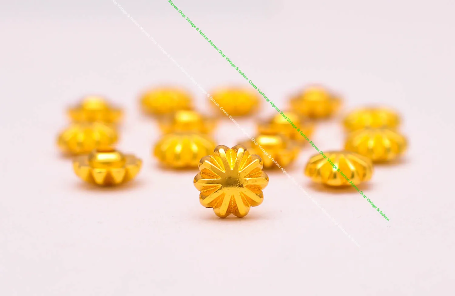 50pc 9*9mm Gold Rosette Floral Head Nail Rivet Stud Spots Fastener Concho Rivetback For Leathercraft Belt Keychain Wallet Bag