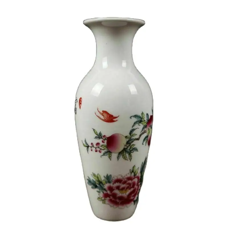 China Old Porcelain Pastel Fu Shou Pattern Vase