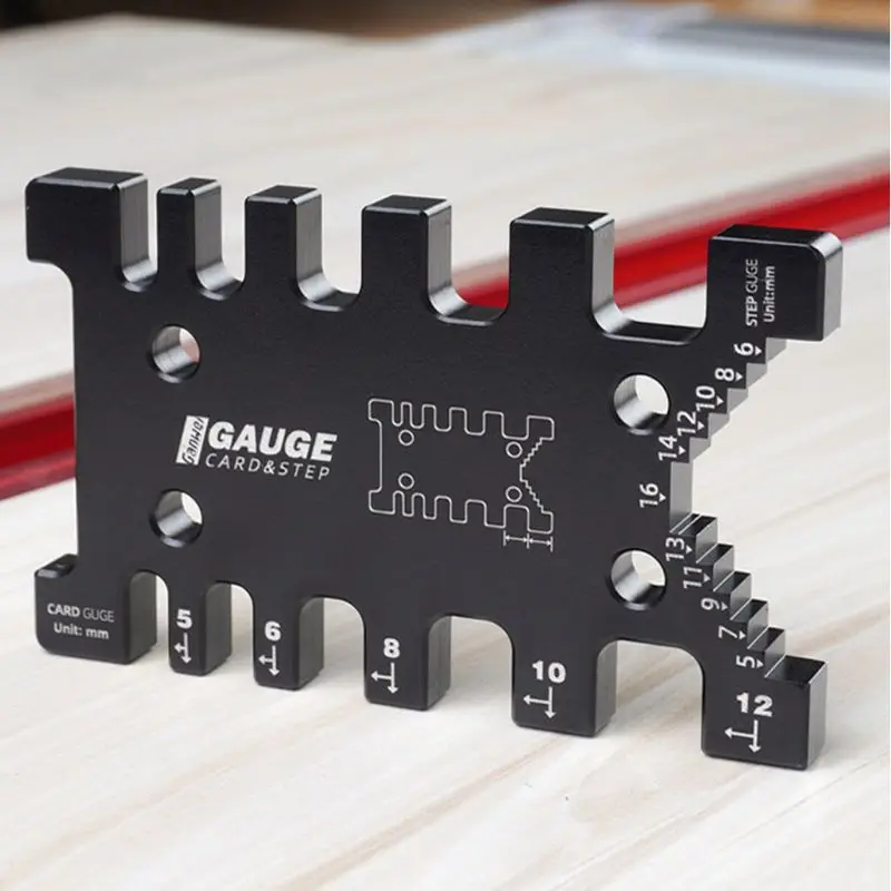 High Tenon Caliper Meter Card Metric Imperial Carpentry Router Measuring Ruler Table Machine Tool
