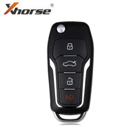 Xhorse Super Remote Key for Ford Style Flip 4 Buttons XEFO01EN Type Built-in Super Chip 1Piece