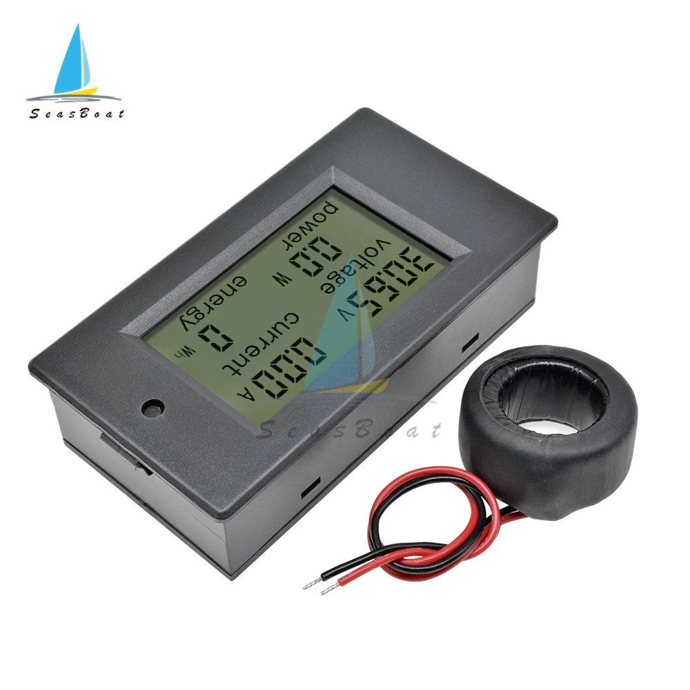 AC 80-260V 100A 50A 20A LCD Digital Voltage Meter Power Energy Indicator Voltmeter Ammeter Wattmeter Current Amps Volt Tester