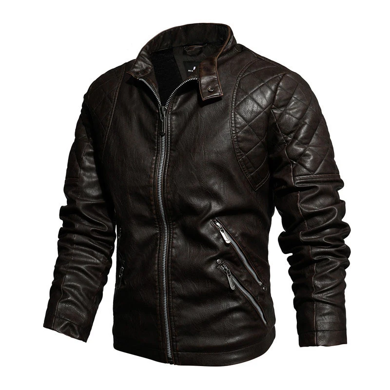 Mens Leather Jacket Spring Autumn New Arrival Men\'s Casual Motorcycle PU Leather Jacket Coat Slim Fit Brand Male Clothing