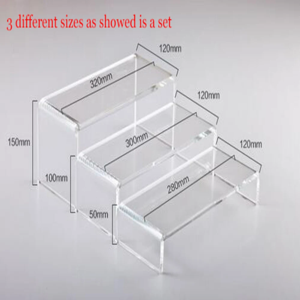 Tas Sepatu Akrilik Dompet U Bentuk Rak Display Rak Talble Meja Berdiri Toko Perlengkapan