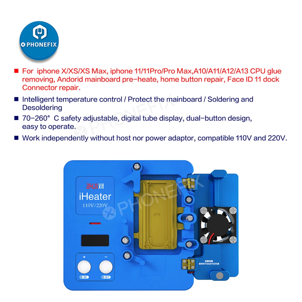 Плата предварительного нагрева JC IHeater для IPhone 14 13ProMax 12 11 Pro X