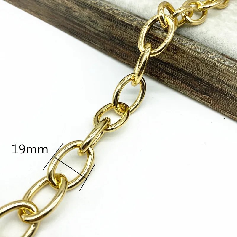 45cm Metal Chain Gold Color Aluminum  for Bag Clothing Decoration Necklace Jewelry Making Findings DIY Supplies