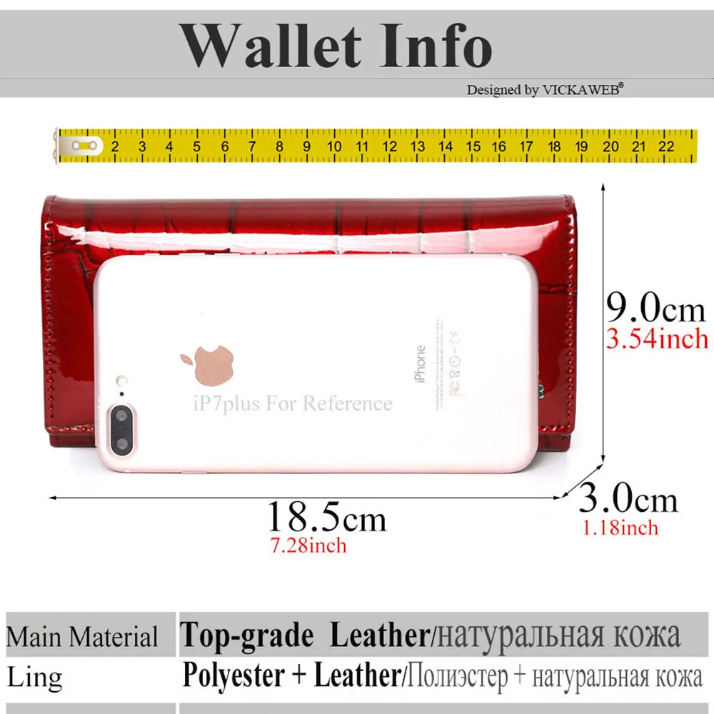 Free Gift Genuine Leather Women Wallet Magnetic Hasp Female Long Purse Ladies Coin Purses Fashion Wallets Women\'s Money Walet