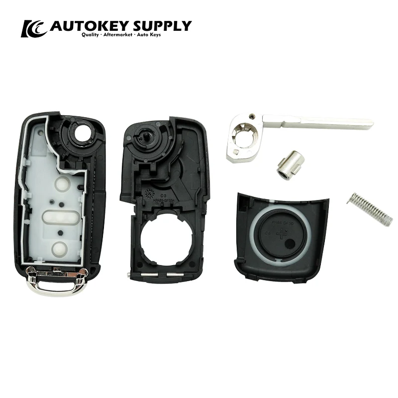 FOR NewVW 2 Buttons Remote Flip Key Shell  AKVWF102