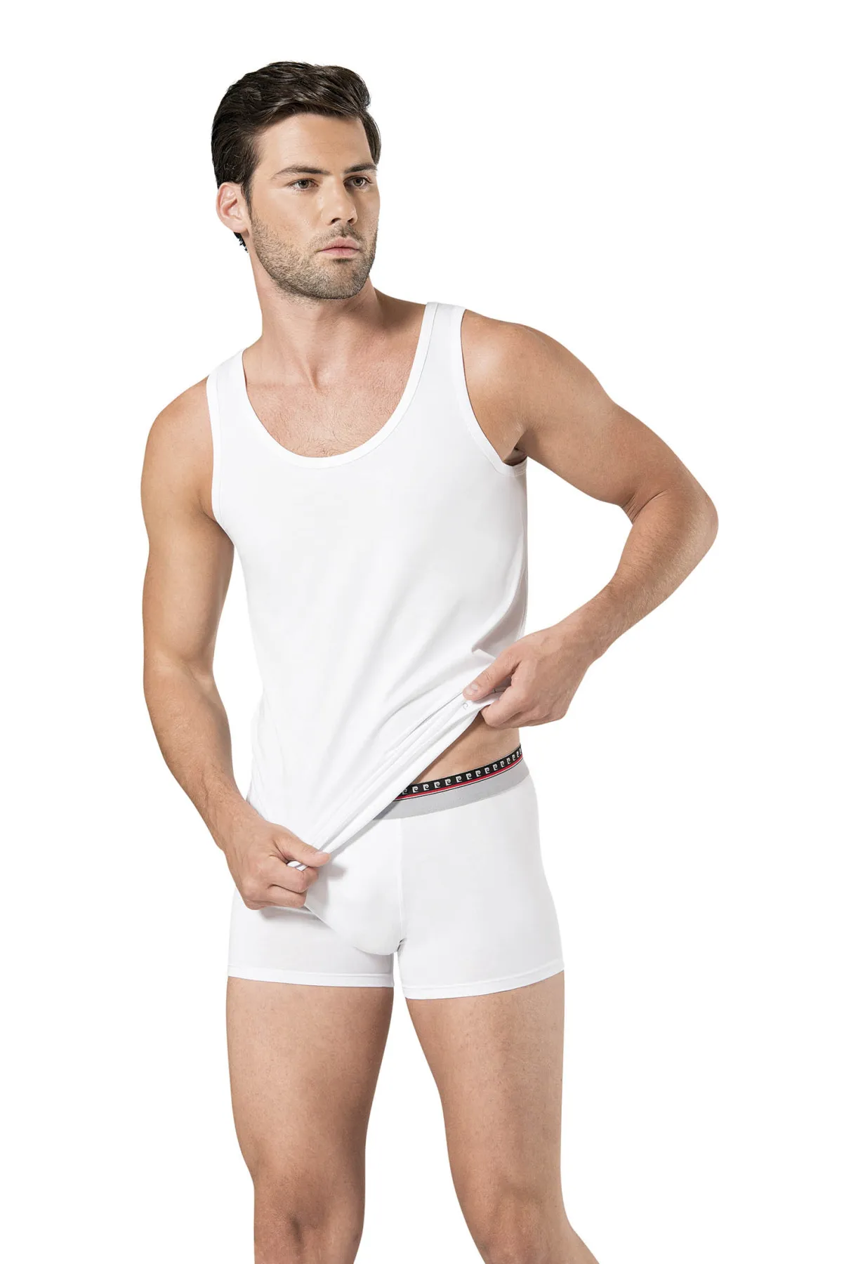 Pierre Cardin Men Stretch Singlet Boxer Suit 3 PCs