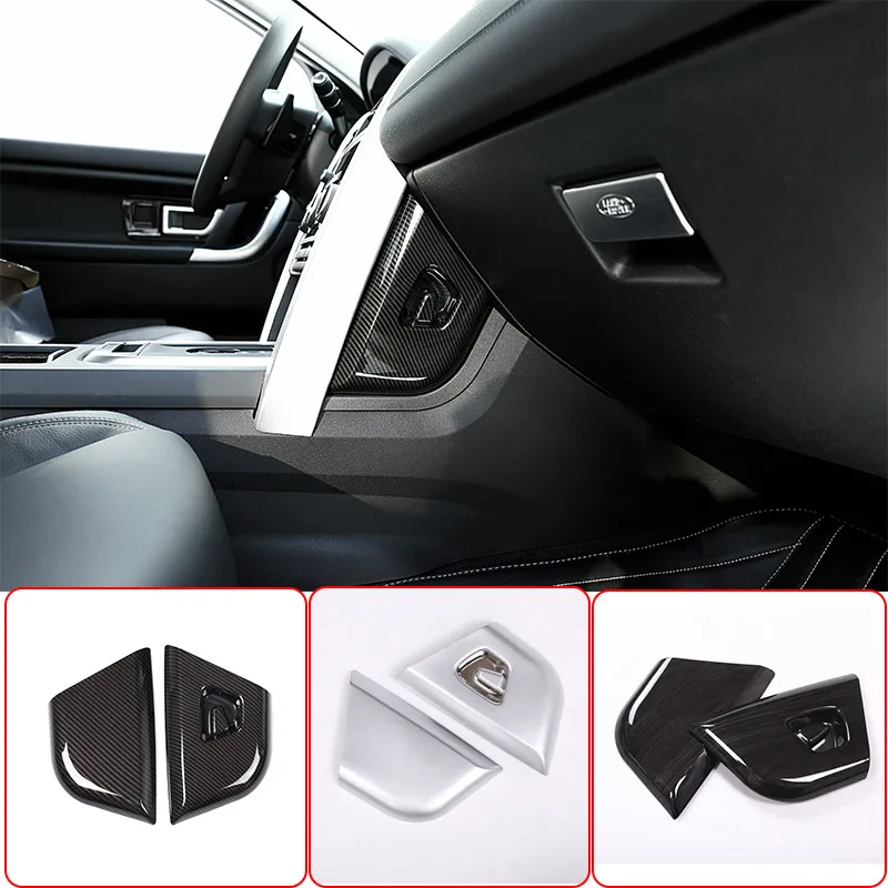 For Land Rover Discovery Sport 2015-19 ABS Carbon fiber Car Center Console Two Side Decorative Panel Cover Trim Car Accessories