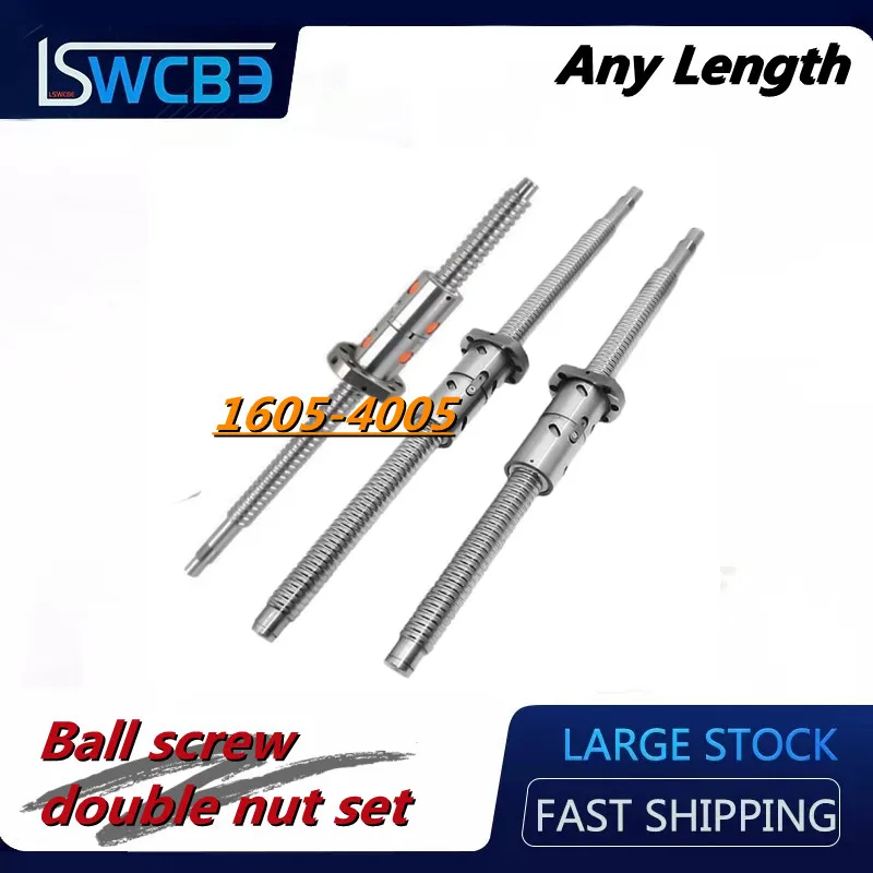 Precision Ball Screw Double Nut Set DFU1605 2005 2505 3205 3210 4005 Processing Any Length High Speed Silent Slide Module