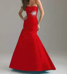 vestido de festa free shipping new design hot seller crystal beading Strapless Gown red long prom 2019 bridesmaid dresses