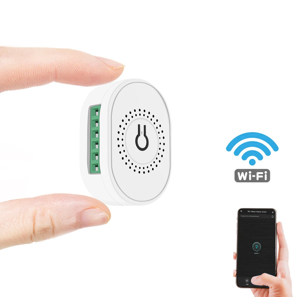 Smart Life Tuya APP Wifi Mini Switch Module Controller 16A Smart Timer Automation DIY Light Wall 2 Way Control Alexa Google Home