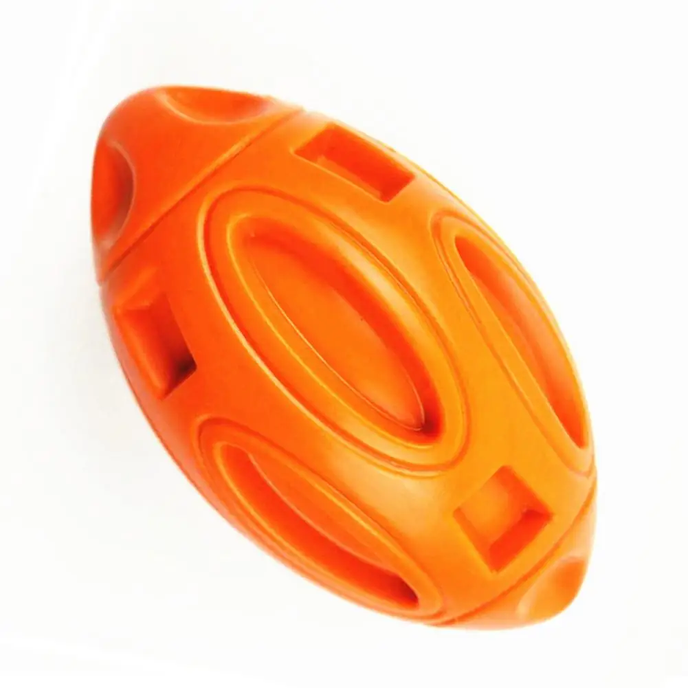 Squeaky Dog Chew Toys Rubber Indestructible For Medium Large Dog Olive-shaped Molar Dog Toy