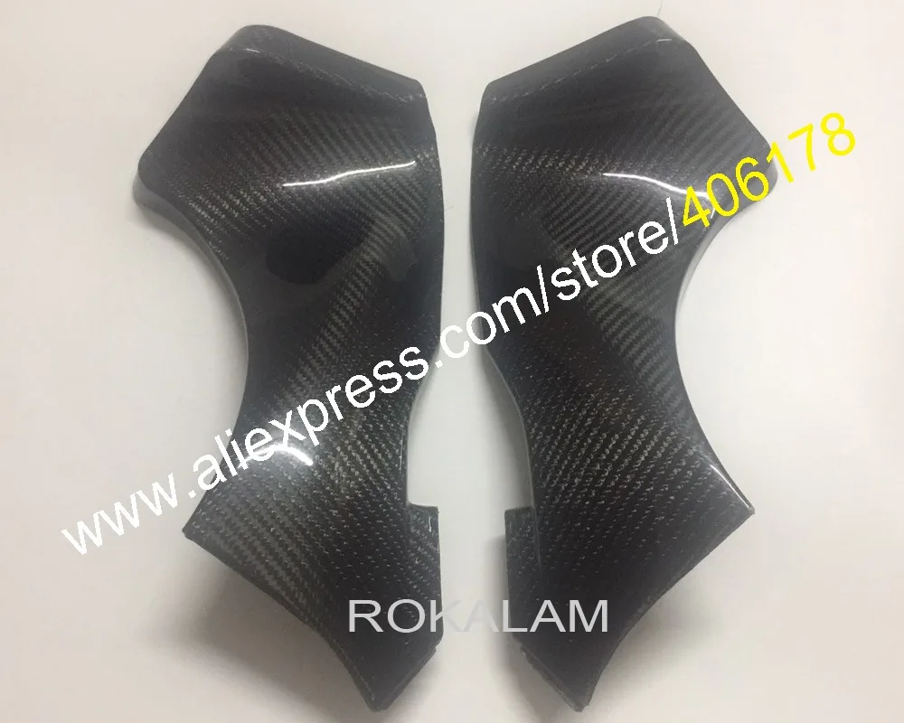 

Hot Sales,2 x Carbon Fiber Intake Dash Panels Fairings For Kawasaki ninja ZX6R 2005 2006 ZX-6R Upper Front Dash Air Intake Cover