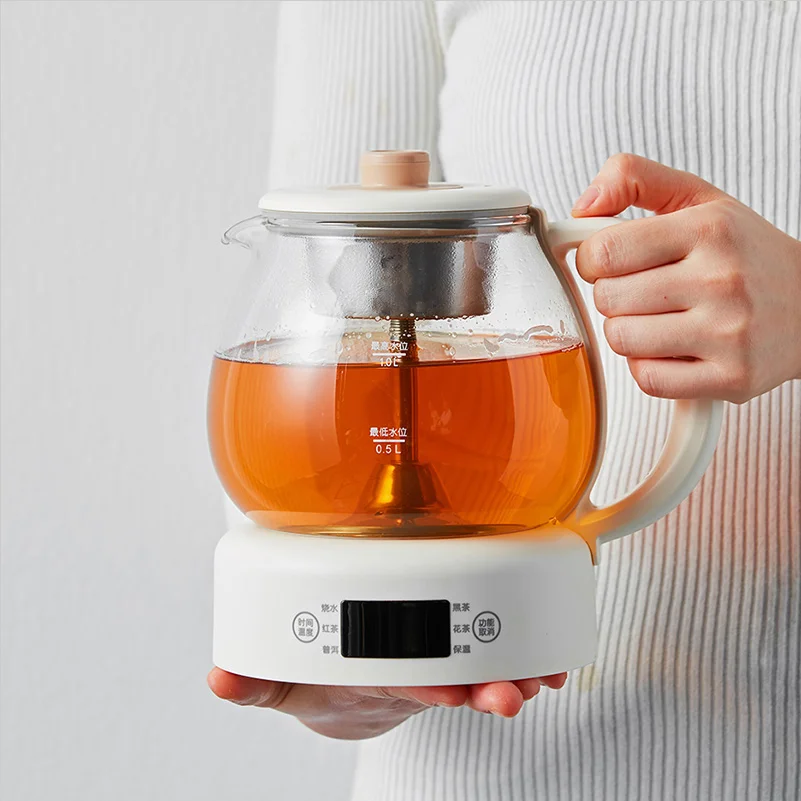 220 فولت 1L التلقائي غلاية زجاجية كهربائية الشاي بروير للمنزل التلقائي الصحة وعاء إبريق إبريق غلاية غلاية المحمولة الشاي الطبخ