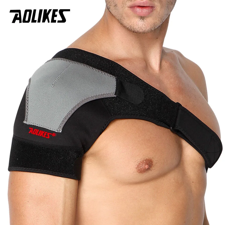 AOLIKES Shoulder Stability Brace Adjustable Shoulder Support with Pressure Pad, Light Breathable Shoulder Support for Sport