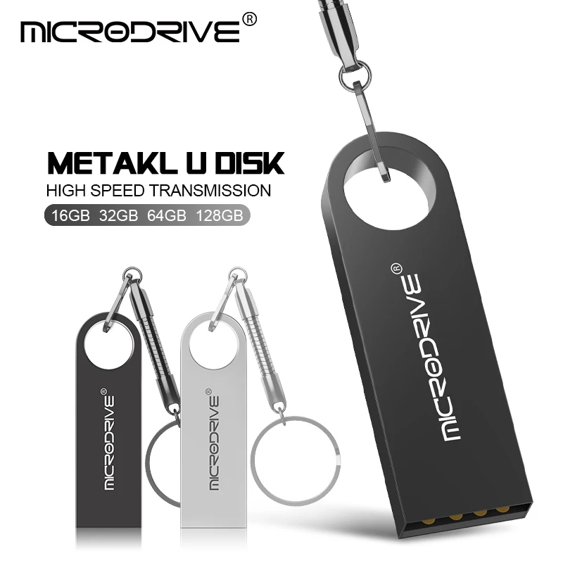 Metal USB Flash Drive Pendrive 8GB 16GB 32GB 64GB High Speed Memory Stick U Disk 128GB waterproof Key Ring Gift metal stick key