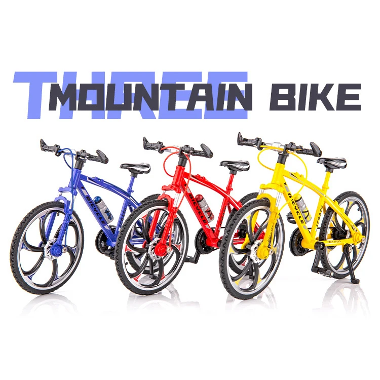 

Bike Model 1/8 Simulation Foldable Bicycle Metal Model Diecast Car for Boys Mountain Bike Alloy Motorbike for Gifts Table Decor