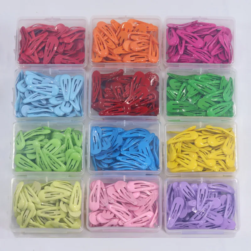 50pcs Drop Shape BB Clip Color 3cm Hair Clip Epoxy Hair Clip Candy Color Children Side Clip Hair Clip Hair Accessories For Girls