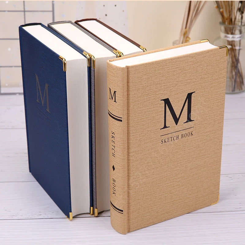 Cuaderno de bocetos A5 para dibujar marcadores, cuadernos de Graffiti de pintura y diarios para la escuela y la Oficina, Bloc de notas en blanco