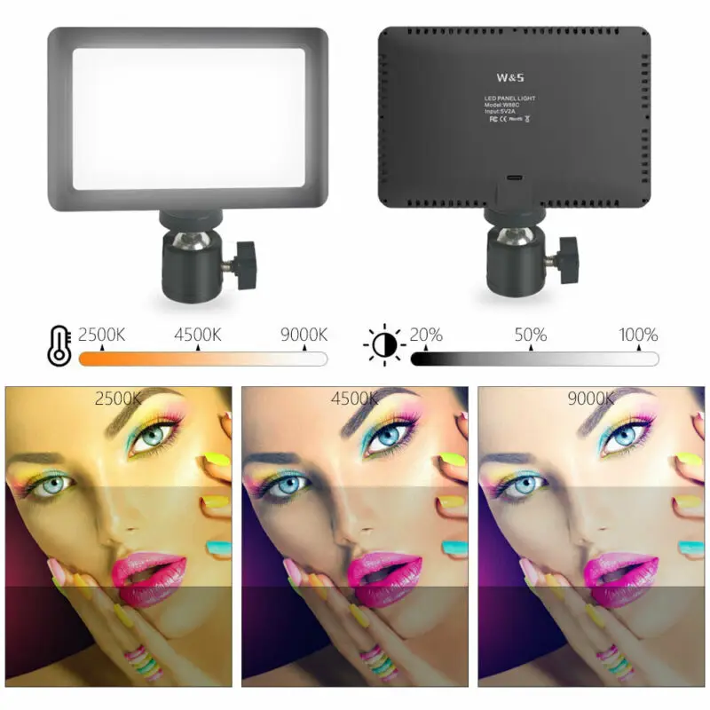 W86C عكس الضوء كاميرا Led الفيديو الضوئي قوس Selfie مصباح مصمم على شكل حلقة ترايبود للتصوير Rgb مصباح ليد للإضاءة ماكياج الكاميرا