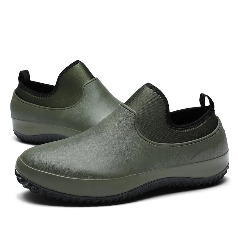 Men Slip on Resistant Oil-proof Kitchen Shoes Chef Multifunctional Restaurant Garden Waterproof Safety Work Medical Shoes Male