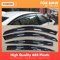 For BMW 3 Series E90 Window Visor 2005-2010 ABS Plastic Vent Sun Rain Guard Shield Delflector Window Visor Awnings Cover 4Pcs