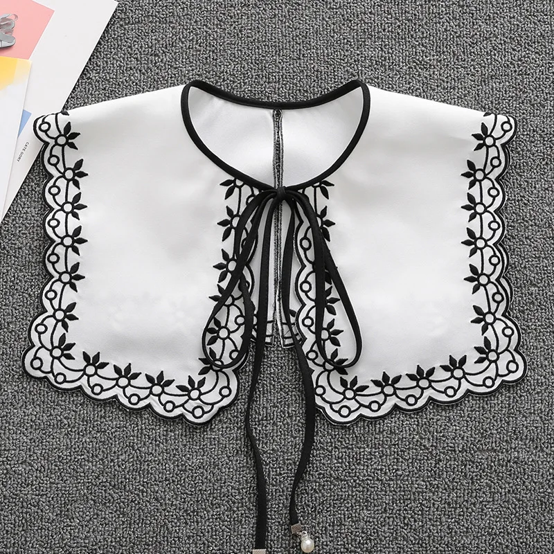 White Lace Fake Collar Women Detachable Cotton Shirt Fake False Collar Blouse Top Clothes Shirt Accessories DropShip image 2