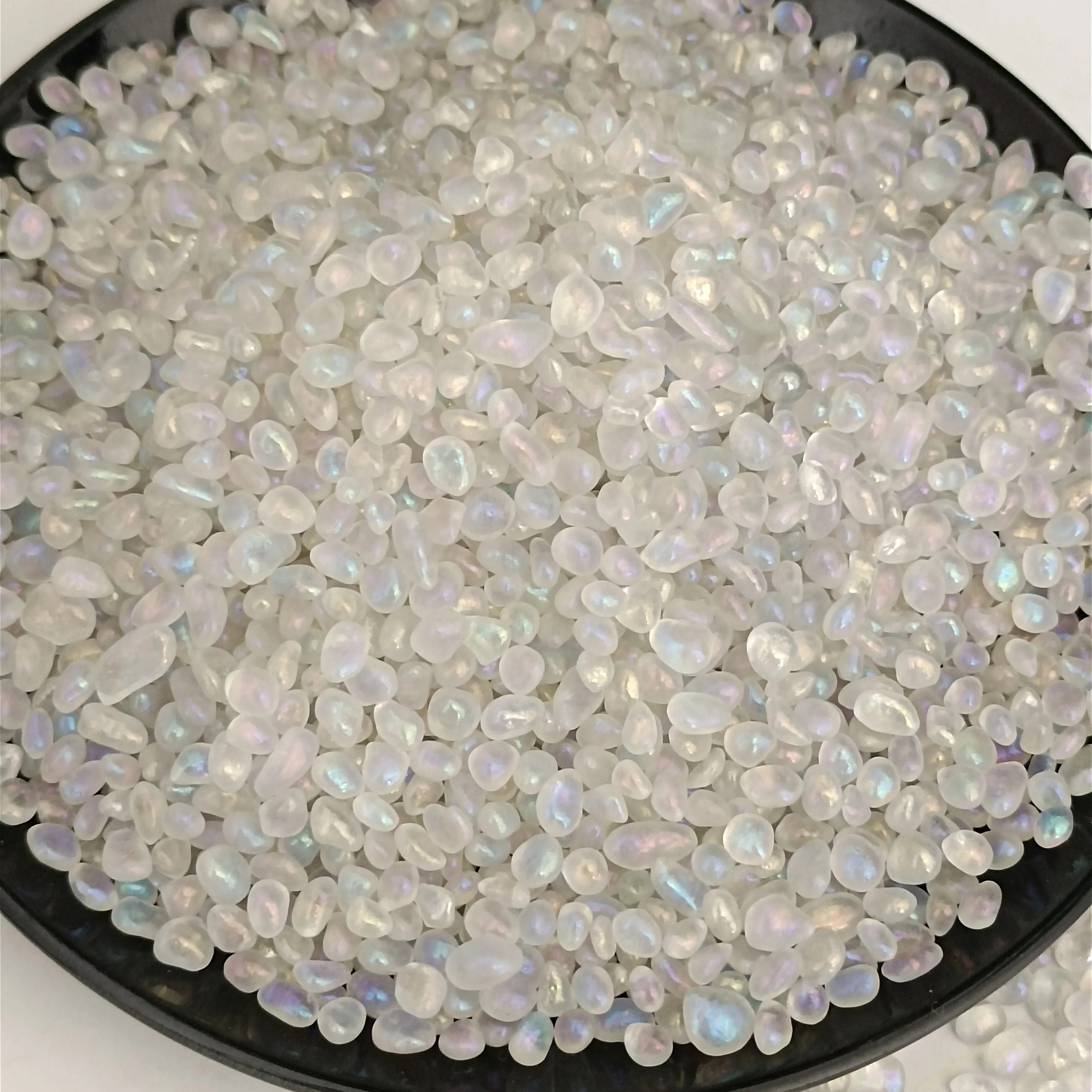 100g Rainbow Titanium Aura White Quartz Crystal Stone Moonstone Gravels Decoration Healing Stones and Minerals