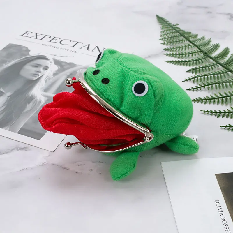 Hot Selling Frog Wallet Anime Cartoon Wallet Coin Purse Manga Flannel Wallet Cute Purse Coin Holder