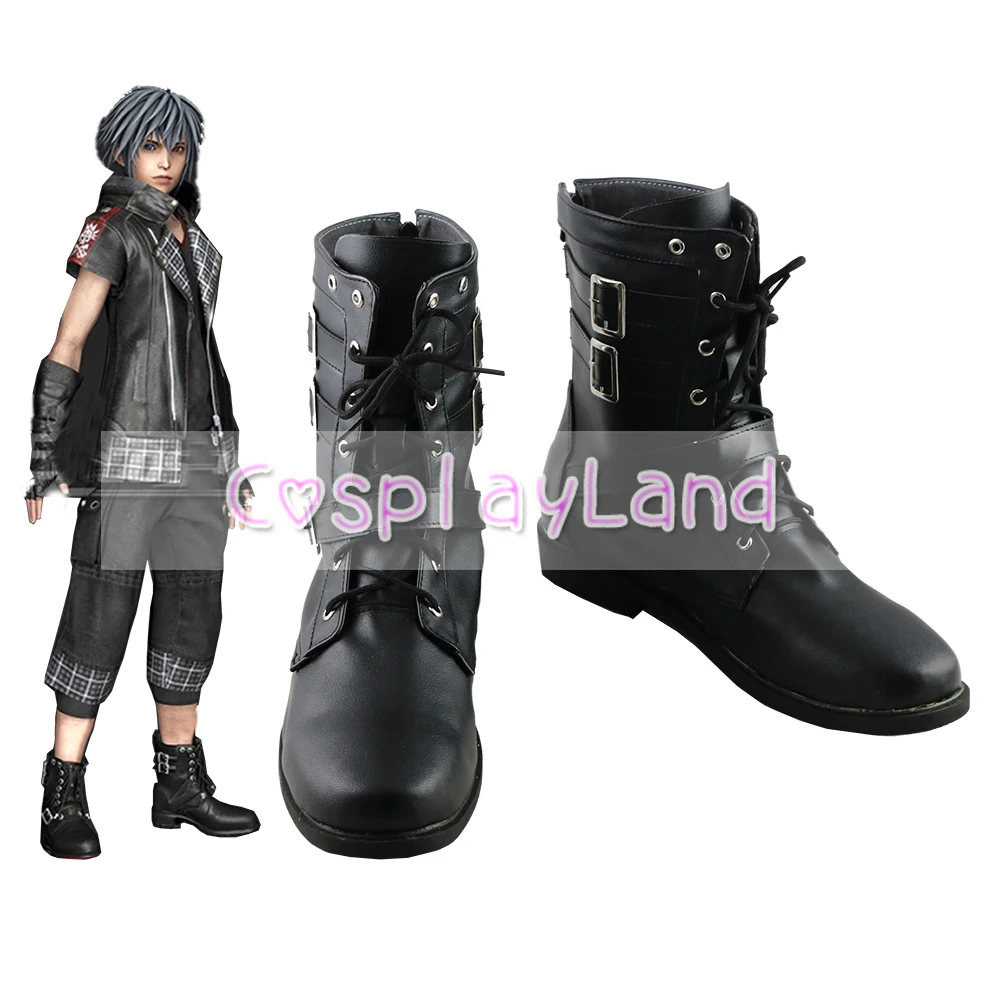 

Kingdom Hearts 3 Yozora Black Cosplay Boots Shoes Men Shoes Costume Customized Accessories Halloween Party Shoes