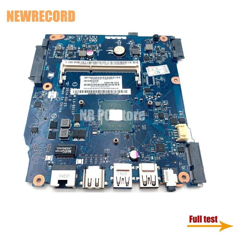 For Acer ES1-511 Laptop Motherboard Z5W1M LA-B511P SR1W2 NBMML11001 NBMML11002 NBMML11003 N2830 CPU 100% Working