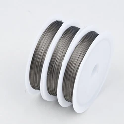 DoreenBeads 1Roll 50M Silver Color Tiger Tail Beading Wire Steel Wire For DIY Jewelry Making Findings Accessories 0.30-0.45mm