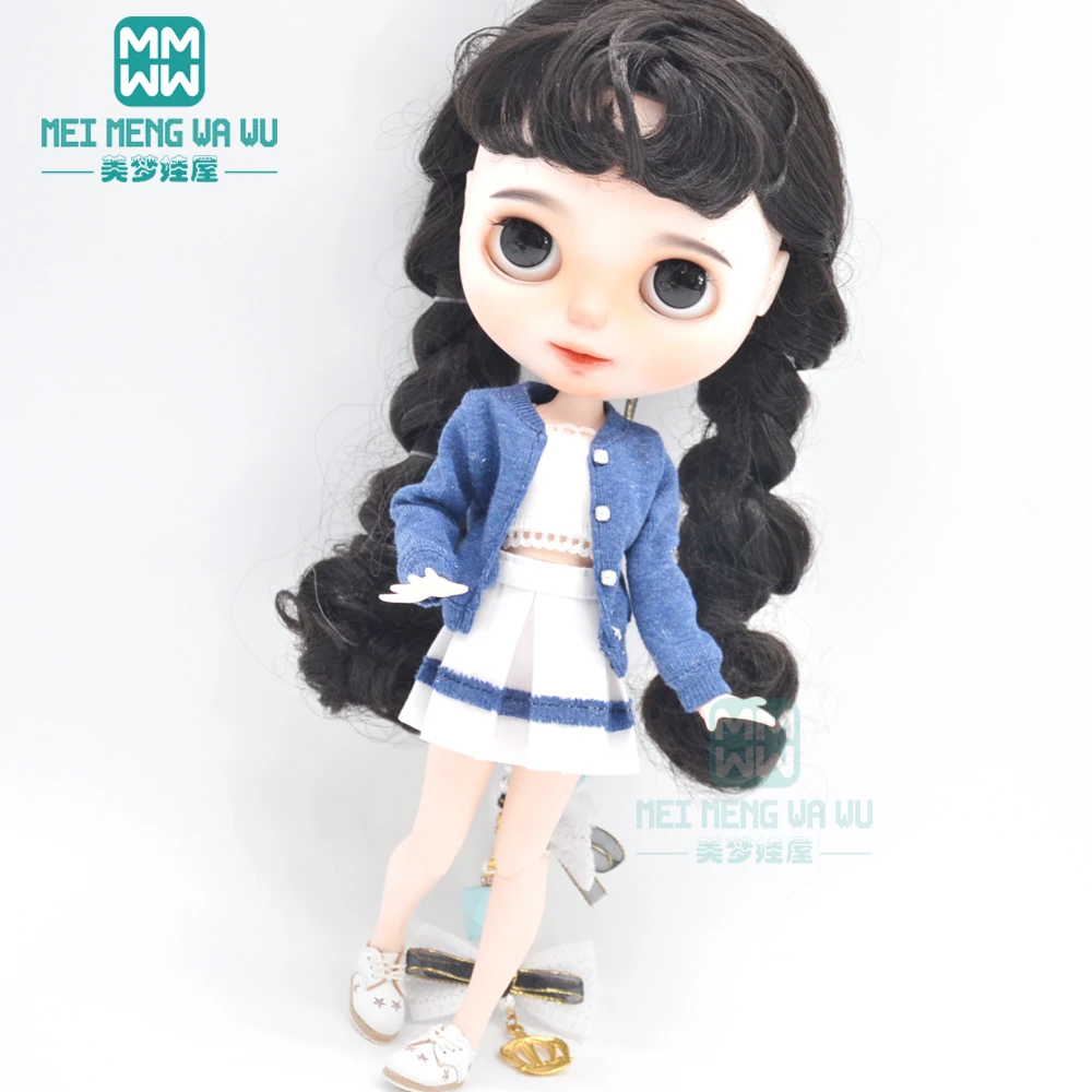 Blyth Quần Áo Búp Bê Thời Trang 3 Mảnh Áo Len Cho 28-30Cm Blyth Azone OB22 OB24 Phụ Kiện Búp Bê