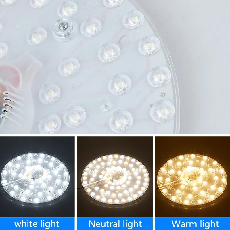 1pcs Led retrofit lamp round super bright high light source module ceiling lamp led wick home energy saving 12W18W 24W 36W