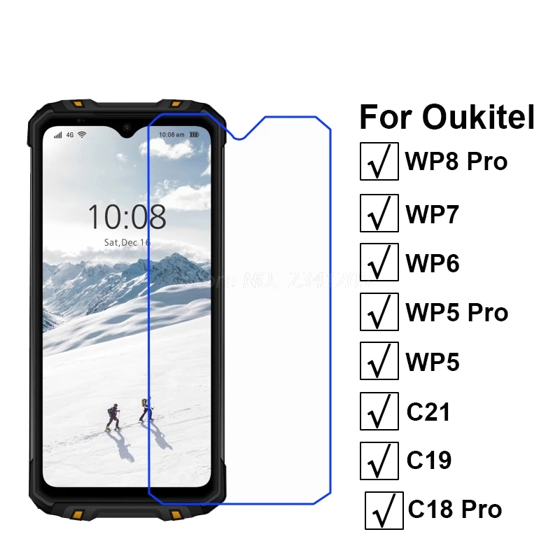 

Glass Screen Protector For Oukitel WP18 Tempered Glass For Oukitel WP7 WP6 WP5 Pro Glass on Oukitel C21 C19 C18 Pro Pelicula
