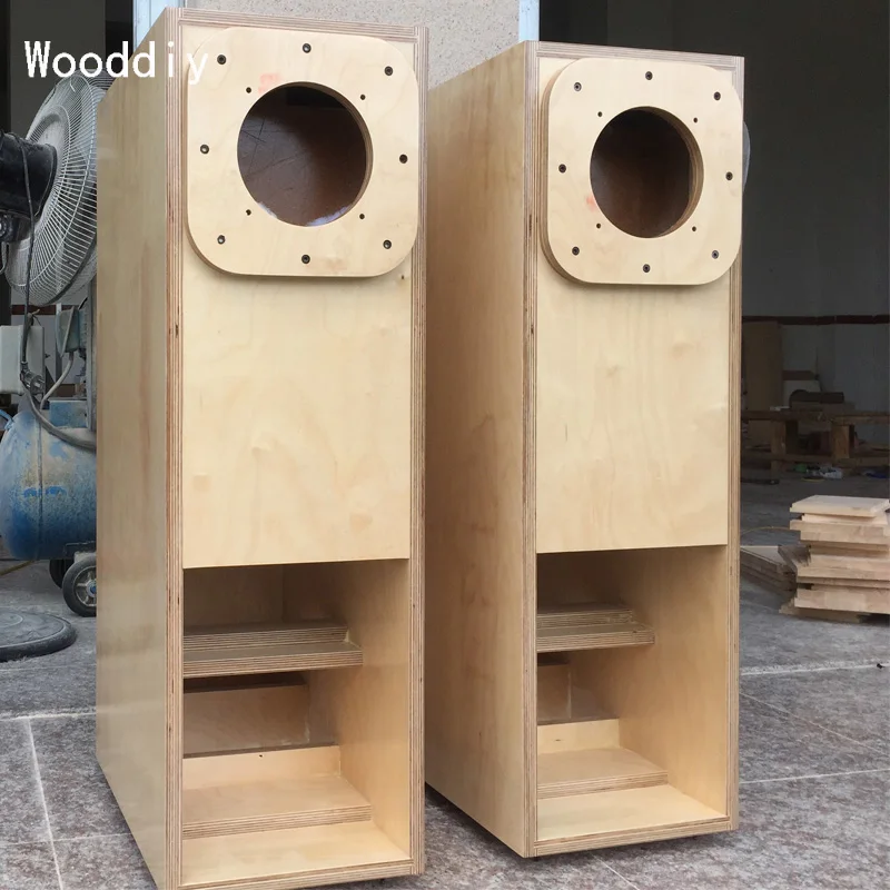 

Wooddiy 6.5 Inch One Pair Speaker Empty Cabinet Fostex Fe166en Floor Box Labyrinth Full-range Acoustic Box