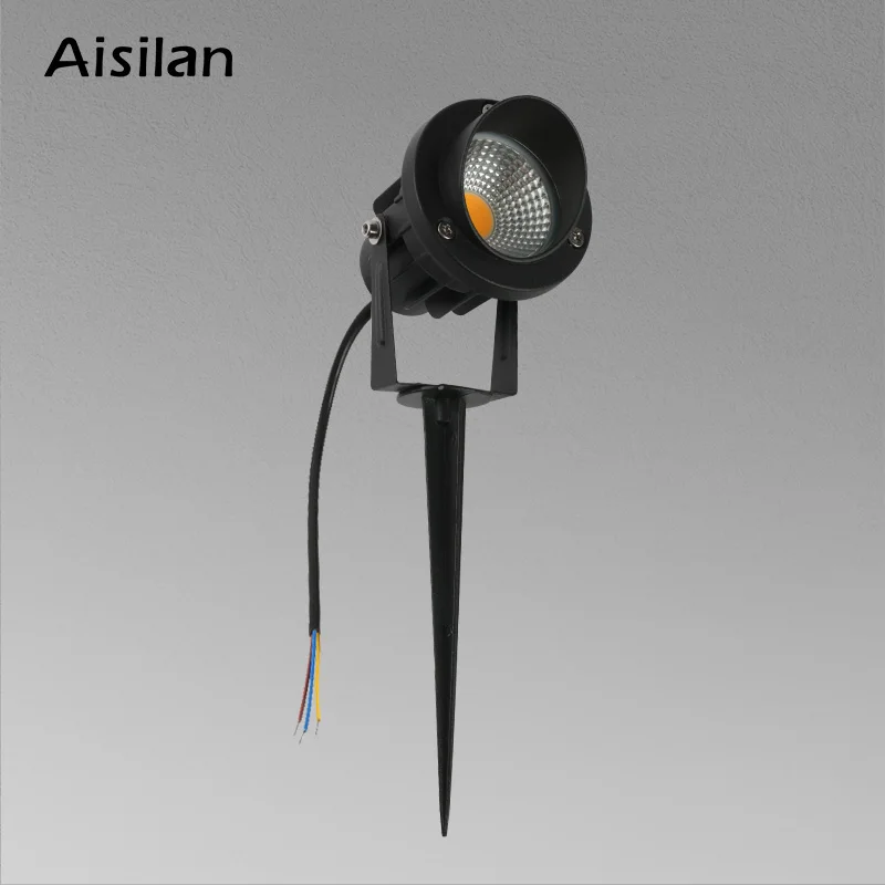 Aisilan LED COB Garden lighting 7W Outdoor Spike Lawn Lamp IP65 Waterproof Lighting Courtyard Garden Path Spotlights AC80-260V