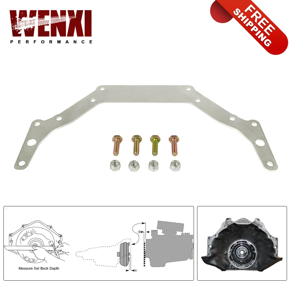 

Free Shipping Transmission Adapter Plate For 1962-Up Chevy TH350 TH400 BOP-TO Silver GM Turbo-Hydramatic Transmission 700R/4