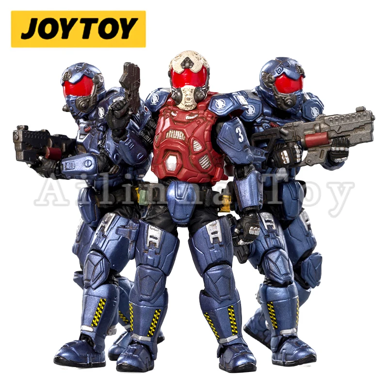

JOYTOY 1/18 3.75inch Action Figure (3PCS/SET) 03rd Legion Interstellar Trooper Anime Collection Model Toy For Gift