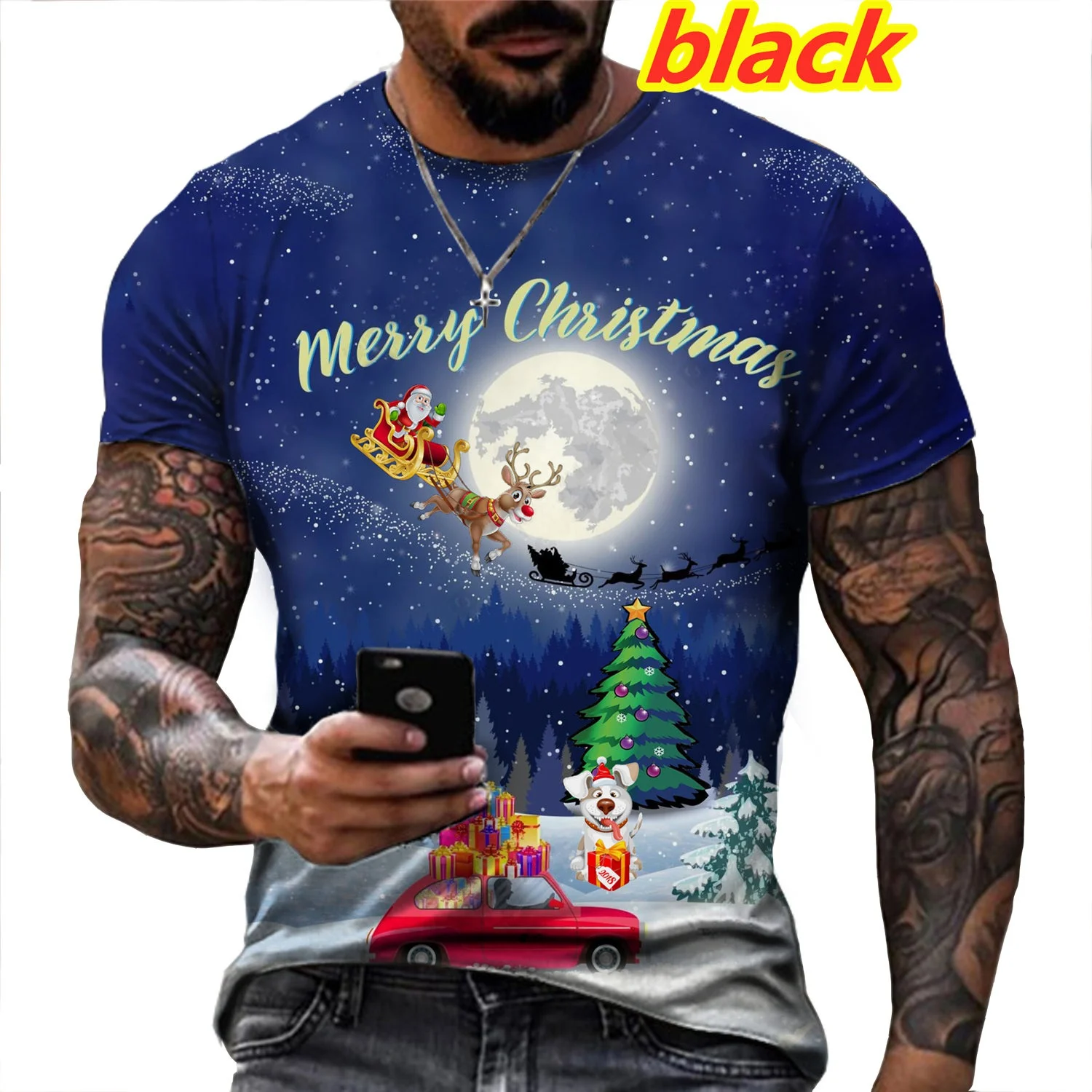 Fashion 3d T Shirt Snowman Santa Claus 3D Printing Tee Shirts Christmas Short Sleeve Funny Tees